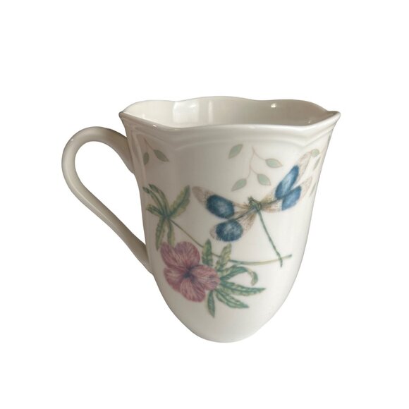 Lenox Butterfly Meadow Mugs Set of 2 12 Oz Fine Porcelain Coffee Cups - Picture 4 of 10